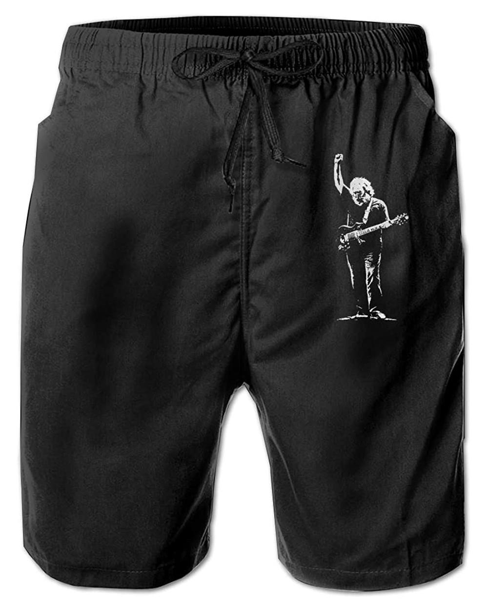 Jerry Garcia Hand Men's Beach Shorts Quick-Drying and Breathable - C019CK4K4HT $45.78 Trunks