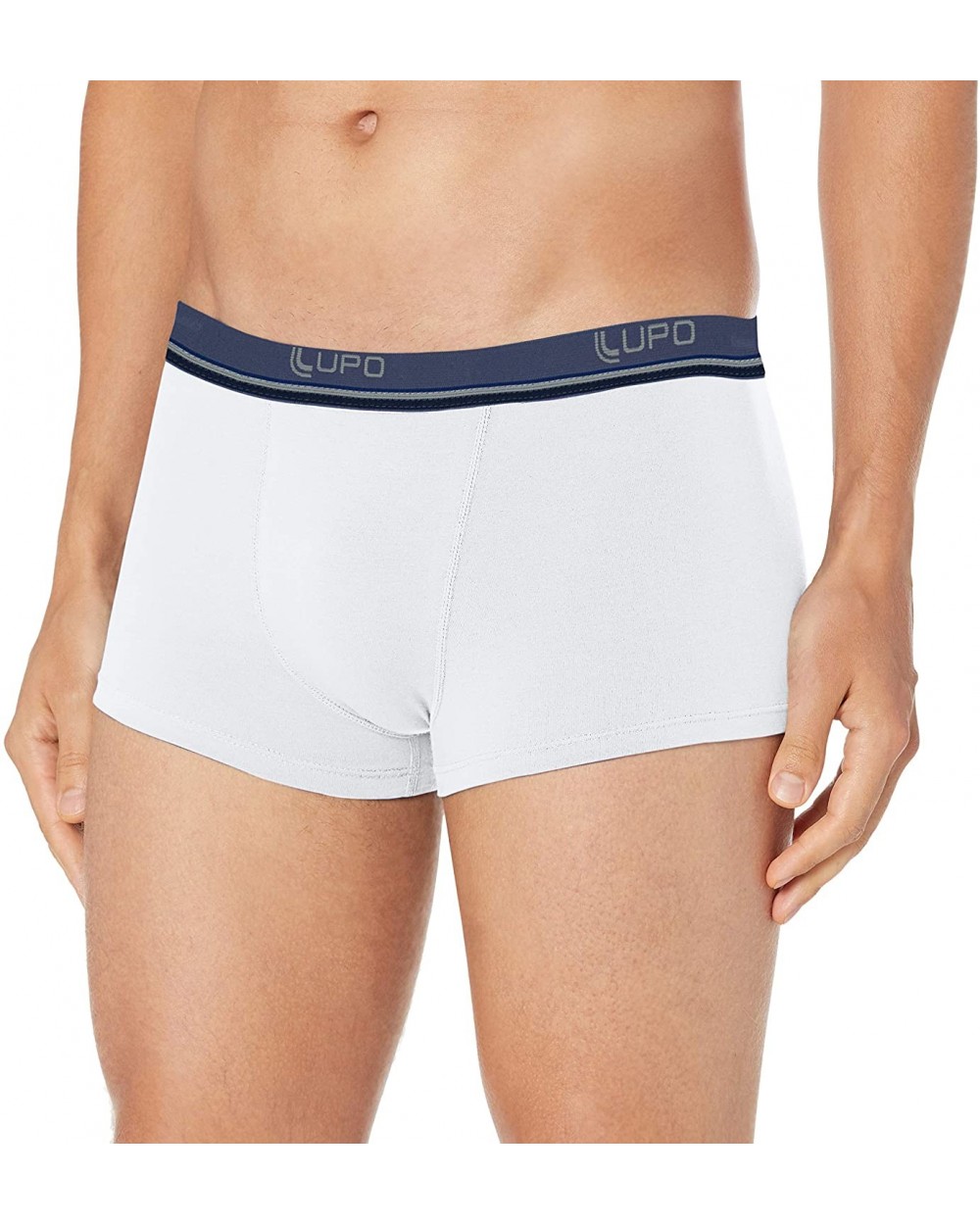 Men's Essential Striped Stretch Cotton Lo Rise Trunk - White - CO17YUMH87A $31.54 Trunks