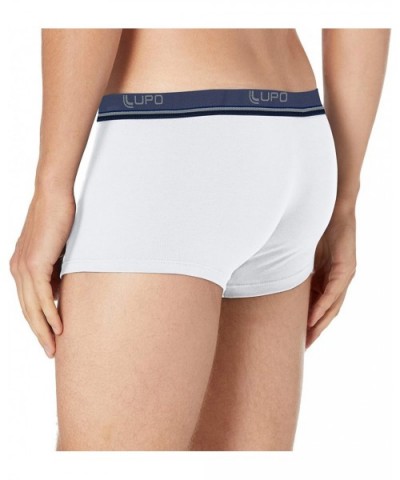 Men's Essential Striped Stretch Cotton Lo Rise Trunk - White - CO17YUMH87A $31.54 Trunks