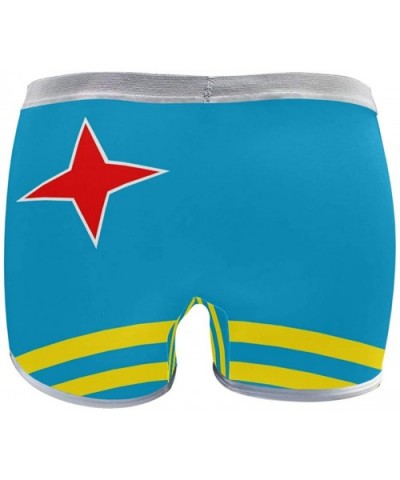 Women's Seamless Boyshort Panties Australian Flag Underwear Stretch Boxer Briefs - Aruba Flag - C518TDADWNY $30.93 Panties