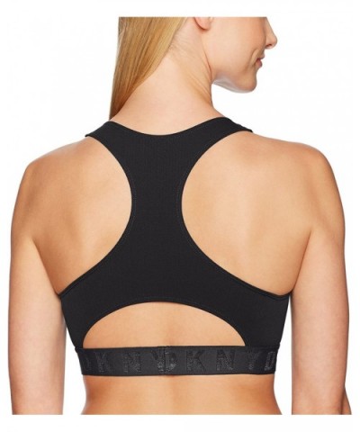 Women's Seamless Litewear High Neck Solid Crop Bra - Black - C217YG3WQ3U $35.00 Bras