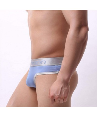 Underwear for Men- Men's Sexy Thong Underwear Low Rise Bikini T-Back G-String - Light Blue - C5196EYYCYS $12.33 G-Strings & T...