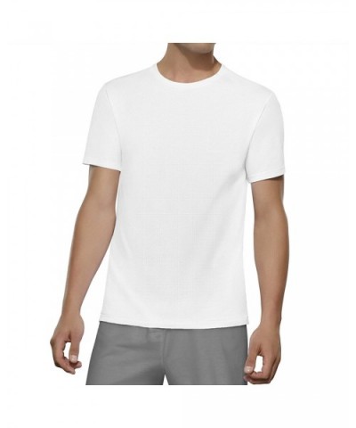 Men's Breathable Cotton Micro-mesh Crew T-Shirt - Tall Man - White - 3 Pack - C8186UOHIXQ $33.55 Undershirts