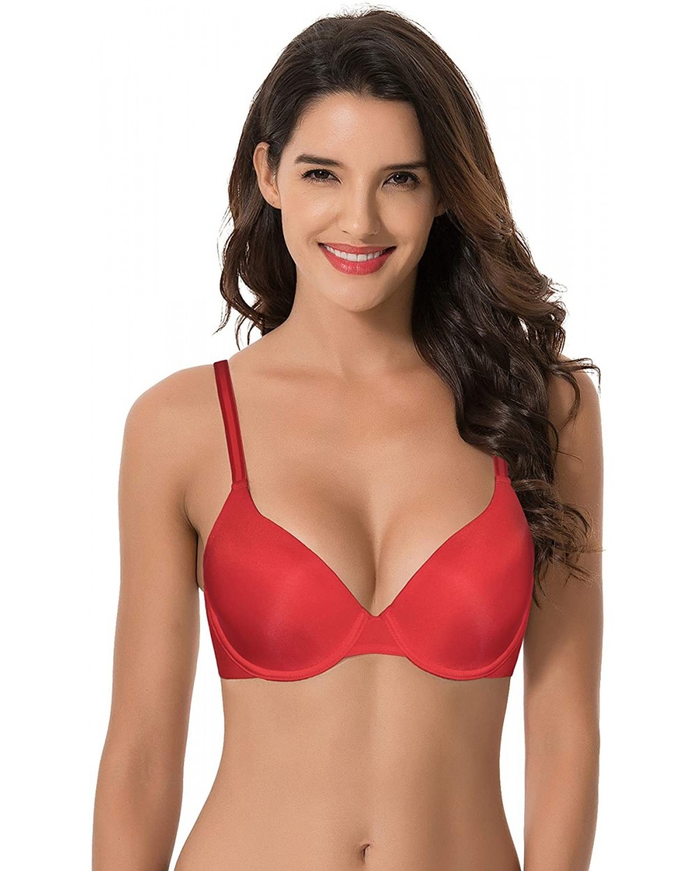 Women's Plus Size Full Coverage Padded Underwire Bra-1 or 2PK - Red - CC18RY8682I $25.68 Bras