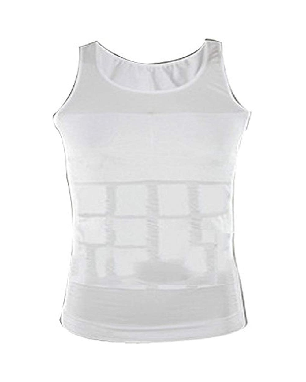 Mens Slimming Shirt Body Shaper Vest Compression Tank Top Corset Weight Loss - Black - C218K4XR6Q2 $18.13 Shapewear