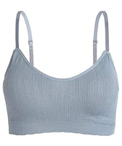 3 Pieces Spaghetti Strap Tank Camisole Top Bra for Women Sports Yoga Sleeping - Black/Blue/Pink - CU19DL9IOZM $42.22 Camisole...