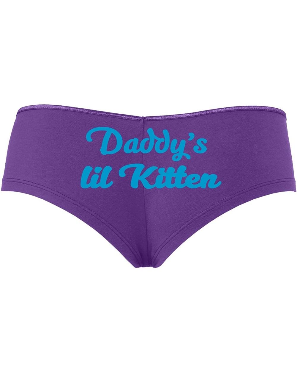 Daddys Little Kitten DDLG CGLG BDSM Sexy Purple Boyshort Panties - Sky Blue - CR18SRNUHEL $20.57 Panties