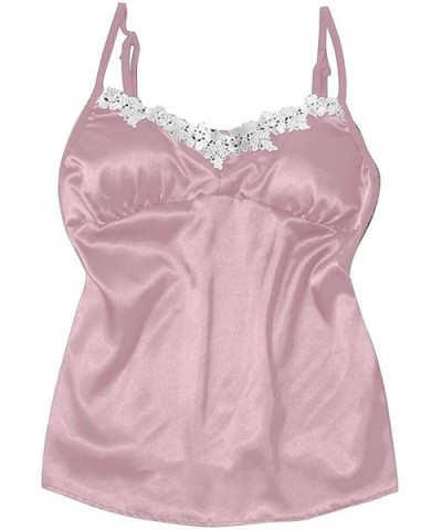 Women Sexy Lace Lingerie Nightwear Underwear Babydoll Short Camisole Sleepwear - Pink - CN197CO58OA $14.76 Baby Dolls & Chemises