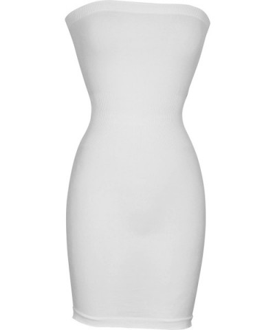 Seamless Smoother Tube Slip Dress - White - CV119TJ10PJ $13.91 Shapewear