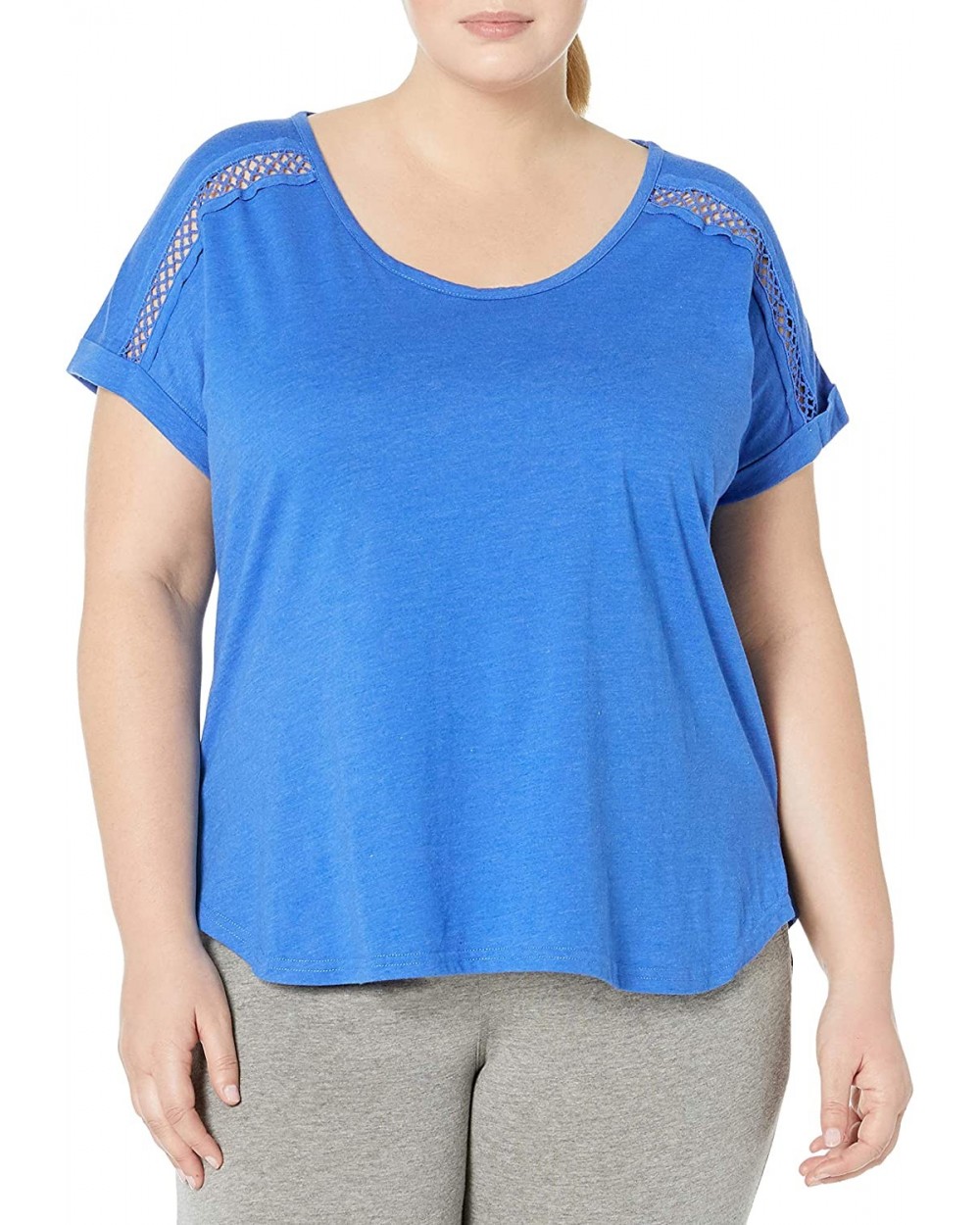 Women's Pajama Lounge Top Short Sleeve T-Shirt Pj - Solid Cobalt - CD18D287MAW $26.34 Tops