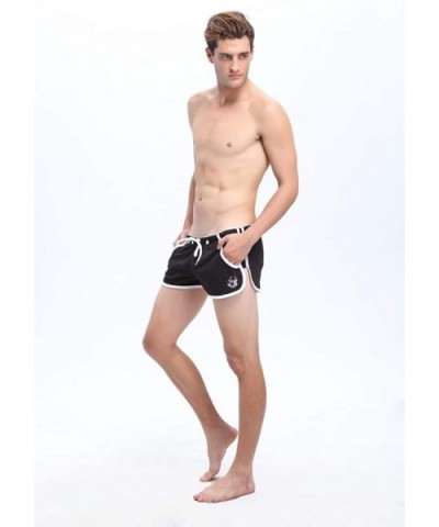 Summer Low Waist Casual Cotton Woven Men's ARO Underwear - Black - CF18A8C5TRQ $20.57 Boxers