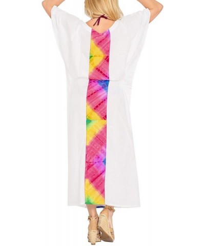 Women's Long Caftan Swimsuit Cover Ups Night Casual Dress Drawstring A - Ghost White_a415 - C318E3GTI8N $40.09 Nightgowns & S...