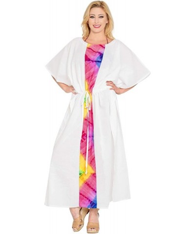 Women's Long Caftan Swimsuit Cover Ups Night Casual Dress Drawstring A - Ghost White_a415 - C318E3GTI8N $40.09 Nightgowns & S...