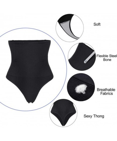 Women Waist Cincher Girdle Tummy Slimmer Sexy Thong Panty Shapewear - Black - CC184K4OTC0 $22.41 Shapewear