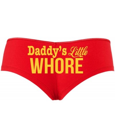 Daddy's Little Whore Fun Flirty Red boy Short Panties DDLG - Yellow - CB18SX3IQT5 $23.02 Panties