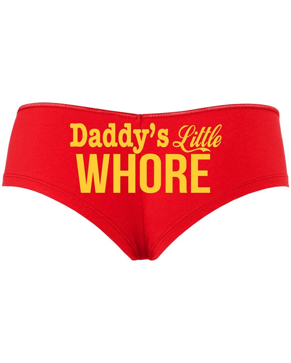 Daddy's Little Whore Fun Flirty Red boy Short Panties DDLG - Yellow - CB18SX3IQT5 $23.02 Panties