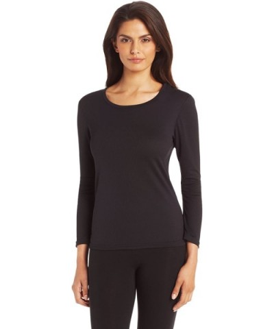 Women's Base Layer Thermal Long Sleeve Top - Black - C811C6EX5ZH $28.14 Thermal Underwear