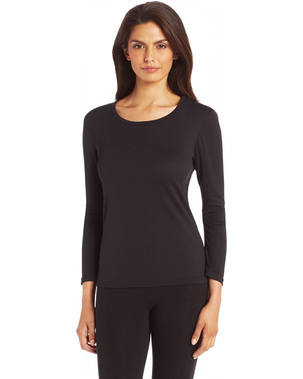 Women's Base Layer Thermal Long Sleeve Top - Black - C811C6EX5ZH $28.14 Thermal Underwear