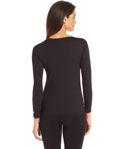 Women's Base Layer Thermal Long Sleeve Top - Black - C811C6EX5ZH $28.14 Thermal Underwear