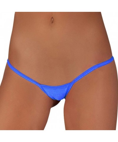 Sexy Underwear Women Briefs Stripper Thong G String Pure Colour Panties Panty - Blue - CO18LGM4ZXC $15.05 Panties