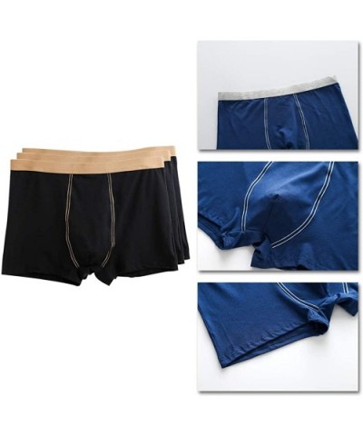 Boxer Shorts - Plus Size Panties Men Stretch No Trace Soft Boxers Panties - Style 04(3pcs) - C518NU5RKLK $46.44 Boxer Briefs