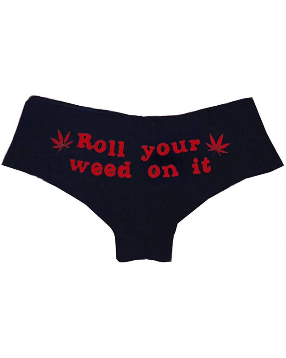 Women Letter Print Panties- Witspace Roll Your Weed On It Underwear - Red - CV18E0CW5Z3 $13.60 Panties