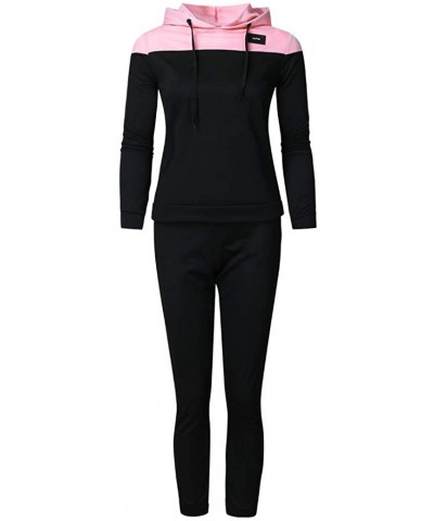 Fashion 2 Piece Outfit Women Casual Tracksuit Long Sleeve Sport Tops+Long Pants Set - Pink - C018Y52MGLR $41.78 Thermal Under...