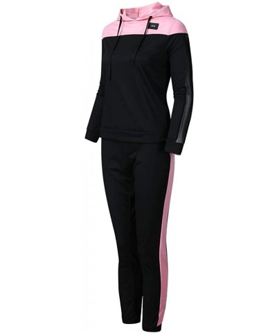 Fashion 2 Piece Outfit Women Casual Tracksuit Long Sleeve Sport Tops+Long Pants Set - Pink - C018Y52MGLR $41.78 Thermal Under...