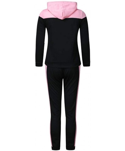 Fashion 2 Piece Outfit Women Casual Tracksuit Long Sleeve Sport Tops+Long Pants Set - Pink - C018Y52MGLR $41.78 Thermal Under...