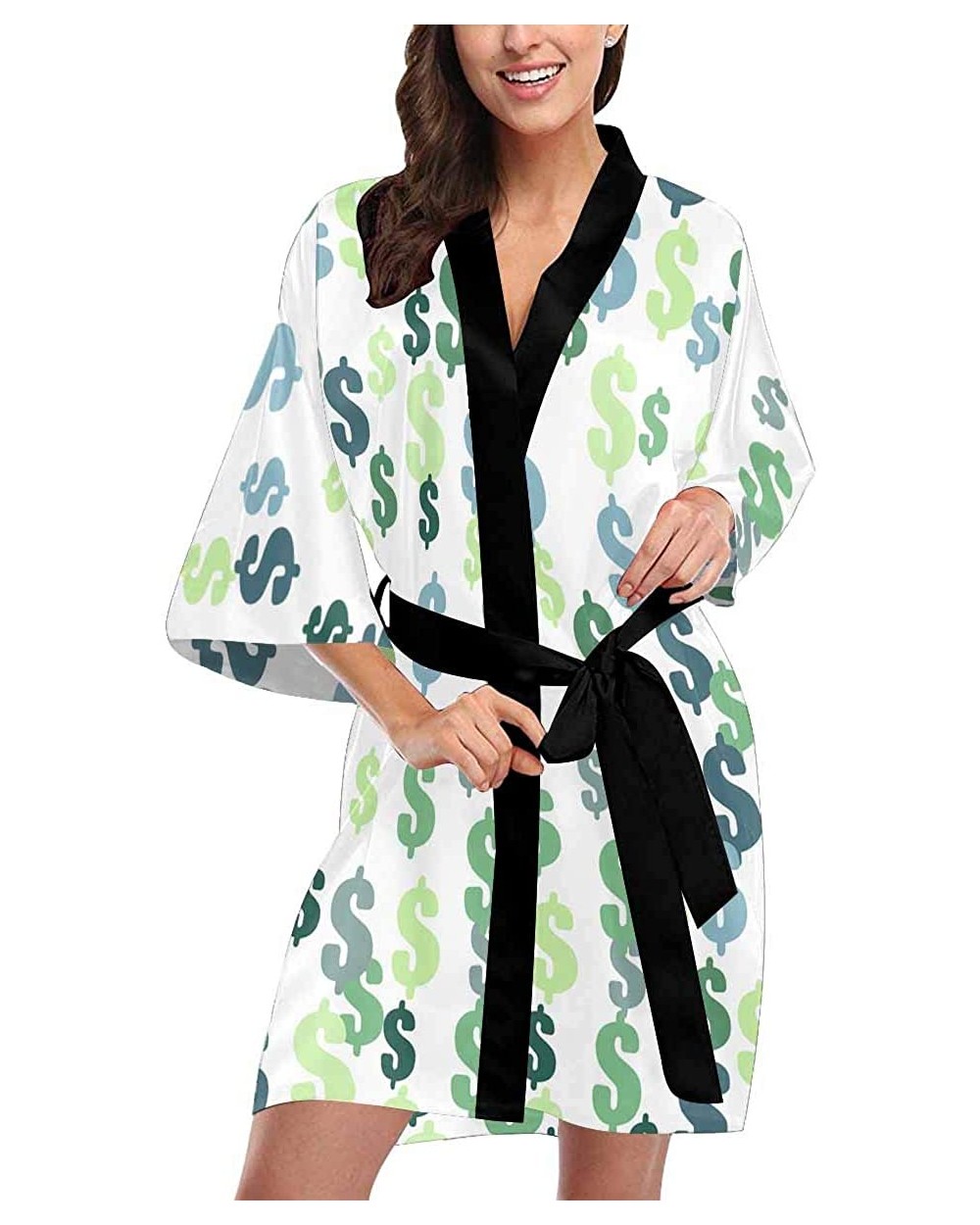 Custom Peacock Feathers Pattern Women Kimono Robes Beach Cover Up for Parties Wedding (XS-2XL) - Multi 4 - CT194S4YAU6 $77.85...