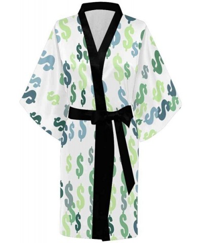 Custom Peacock Feathers Pattern Women Kimono Robes Beach Cover Up for Parties Wedding (XS-2XL) - Multi 4 - CT194S4YAU6 $77.85...