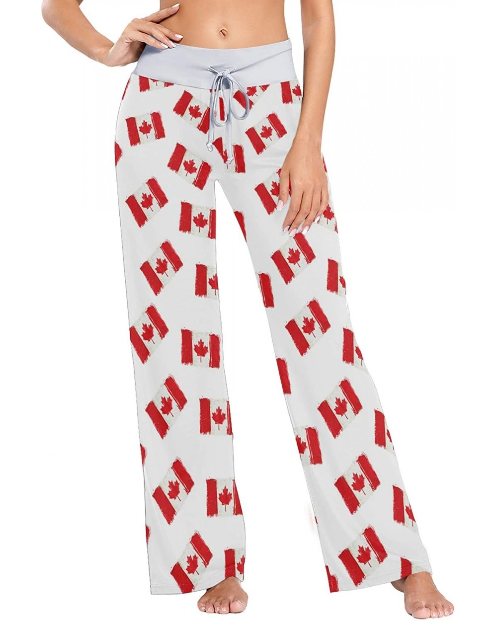 Women's Loose Casual Comfy Pajama Pants Drawstring Palazzo Wide Leg Lounge Pants - Color8 - CL197EK2CS6 $44.59 Bottoms