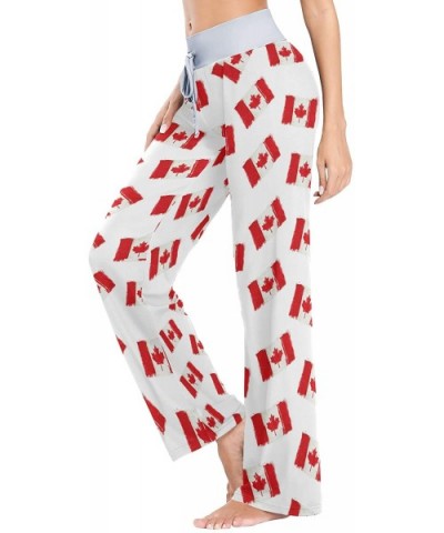 Women's Loose Casual Comfy Pajama Pants Drawstring Palazzo Wide Leg Lounge Pants - Color8 - CL197EK2CS6 $44.59 Bottoms