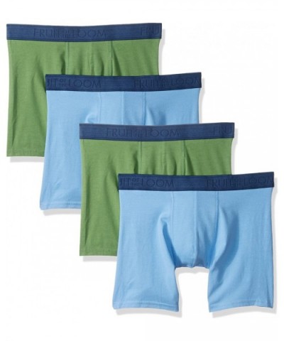 Men's Cotton Stretch Boxer Brief (Packs of 2 and 4) - Assorted Boxer Brief - 4 Pack - CL12N690MBG $19.96 Boxer Briefs