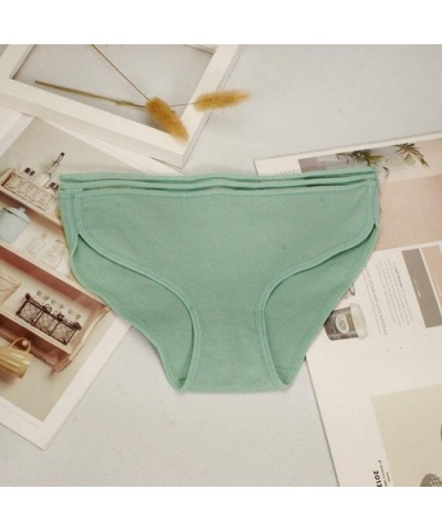 Women 3 Packs Cotton Brief Panties Soft Stretch Mesh Waist Hipster Underwear - Pink/Green/Cameo - CC18H0W5R55 $15.92 Panties