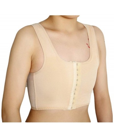 Strong Compression Front Hooks Chest Binder for Tomboy Trans Lesbian - Nude - C818A42XAYU $35.51 Bustiers & Corsets