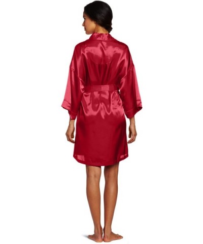 Women's Poly Charmeuse Robe - Roseberry - C5111BYZP0V $22.40 Robes