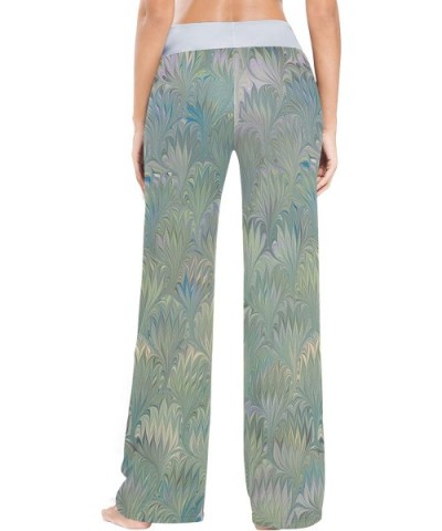 Green Leaves Floral Women's Pajama Pants Comfy Drawstring Lounge Pants Sleepwear - CJ19DSWI2K4 $53.78 Bottoms