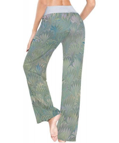 Green Leaves Floral Women's Pajama Pants Comfy Drawstring Lounge Pants Sleepwear - CJ19DSWI2K4 $53.78 Bottoms