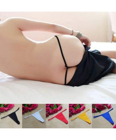 Womens Clothing Cotton G String Women Panties Simple Thongs Lightweight G StringT Back Classic Solid Color Pink - C818WU7ZQKU...