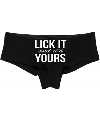 Lick It and Its Your Funny Oral Sex Black Underwear eat me - White - C318LRNH076 $20.22 Panties