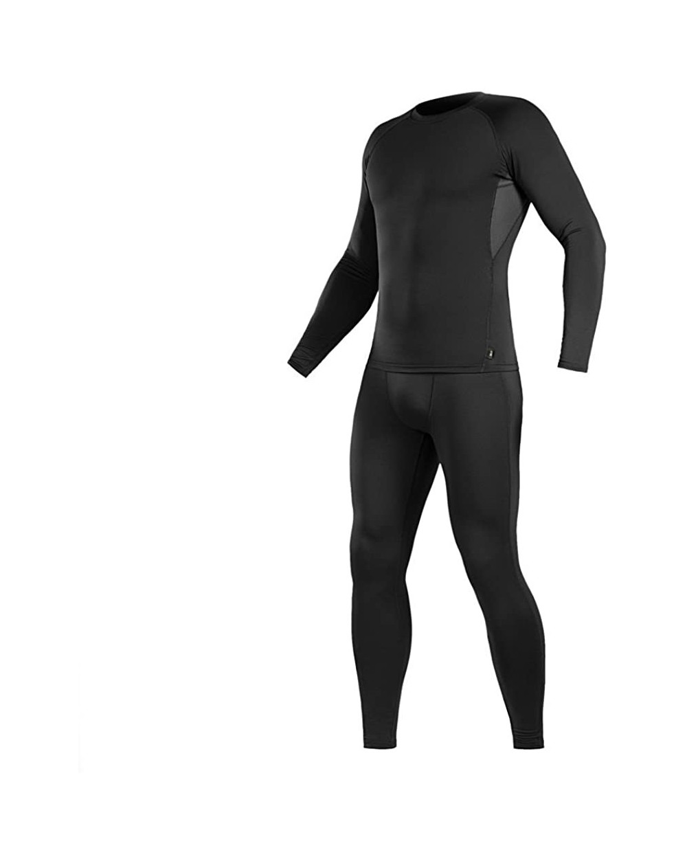 Thermal Underwear Set for Men Base Layer Fleece Lined Top & Bottom Ultra-Soft - Black - CS189ULYZ90 $75.36 Thermal Underwear