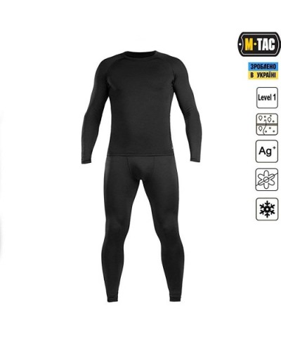 Thermal Underwear Set for Men Base Layer Fleece Lined Top & Bottom Ultra-Soft - Black - CS189ULYZ90 $75.36 Thermal Underwear