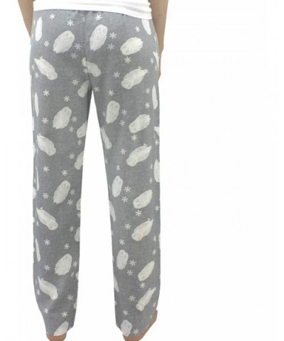 Women's Colorful Animal Dog Fox Print Soft Flannel Sleep Bottom Pants - Grey Owl Print - C4193YESSAK $38.45 Bottoms