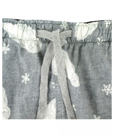 Women's Colorful Animal Dog Fox Print Soft Flannel Sleep Bottom Pants - Grey Owl Print - C4193YESSAK $38.45 Bottoms