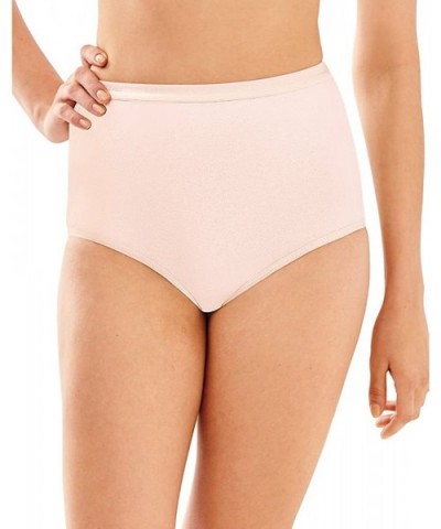 Women's Full-Cut-Fit Stretch Cotton Brief - Silken Pink - CO189WRDMZS $17.40 Shapewear