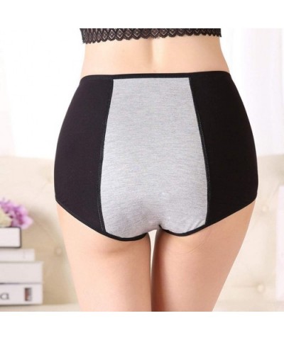 Women Underwear Solid Color High Waist Panties Briefs - Black - CD190TL9A87 $27.86 Slips