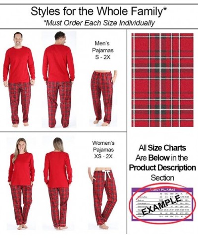 Matching Family Christmas Pajama Sets- Red Flannel - Red Plaid - Kids -Red Top - CY18QK2EI9Y $47.16 Sets