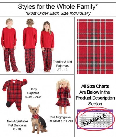 Matching Family Christmas Pajama Sets- Red Flannel - Red Plaid - Kids -Red Top - CY18QK2EI9Y $47.16 Sets