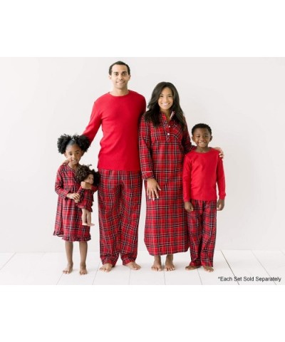 Matching Family Christmas Pajama Sets- Red Flannel - Red Plaid - Kids -Red Top - CY18QK2EI9Y $47.16 Sets